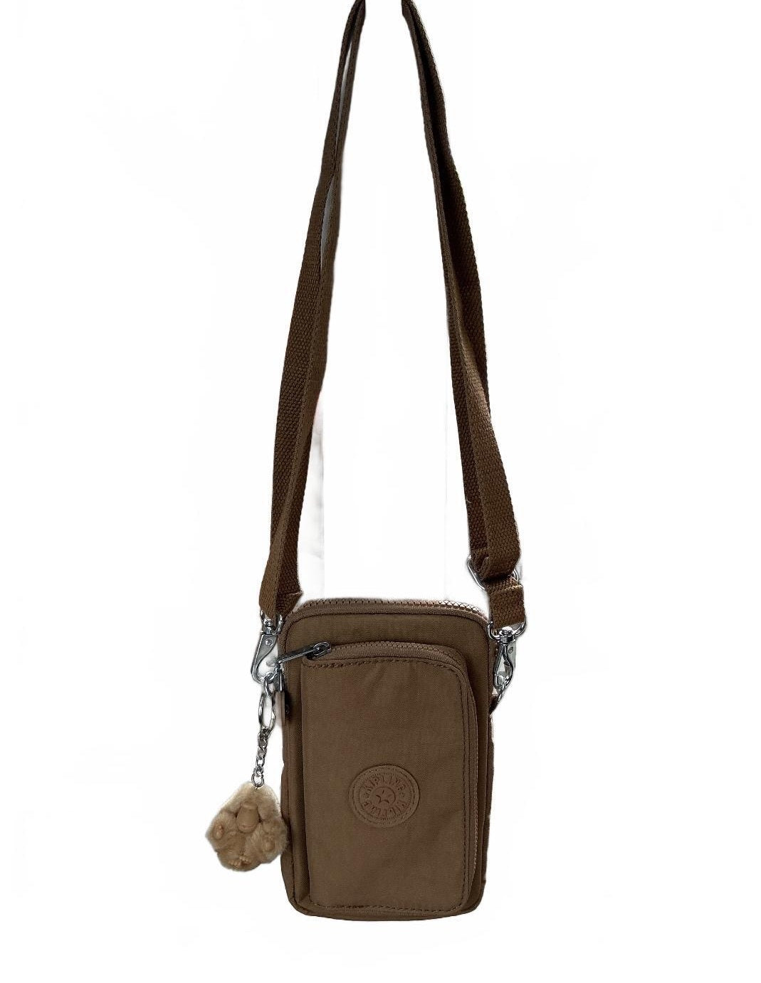 Kipling Telmo Light Unisex Small Crossbody Bag Tan Adjustable Strap