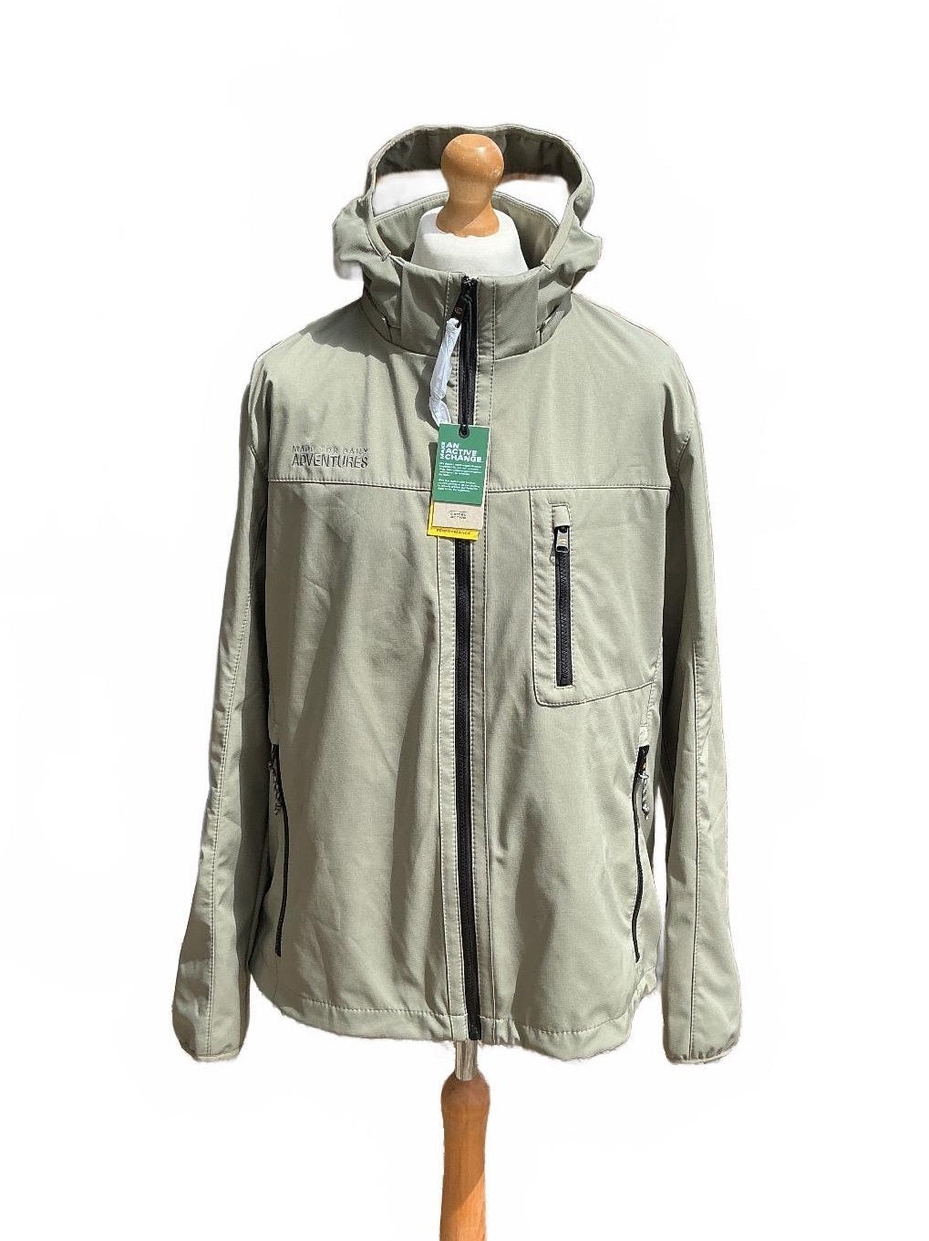*NEW* camel active Men's Hooded Jacket Khaki Size XXL Lightweight Waterproof