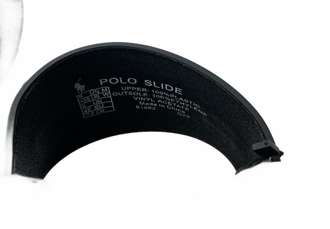 Polo Ralph Lauren Black Slides Sandals Mens UK 8