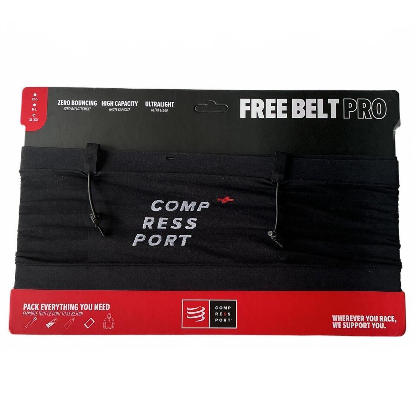 Compressport Free Belt Pro Running Belt Size XL/XXL Black High Capacity