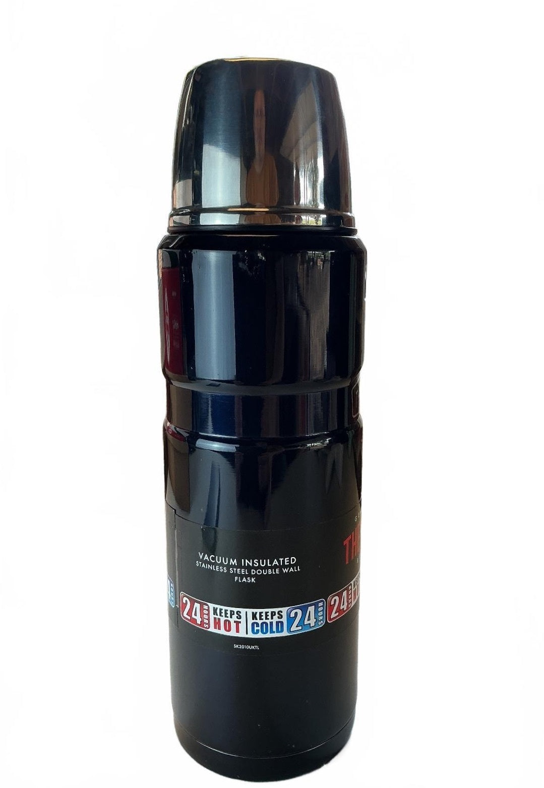 Thermos Classic Vacuum Insulated Stainless Steel Flask 1.2L Black Handle