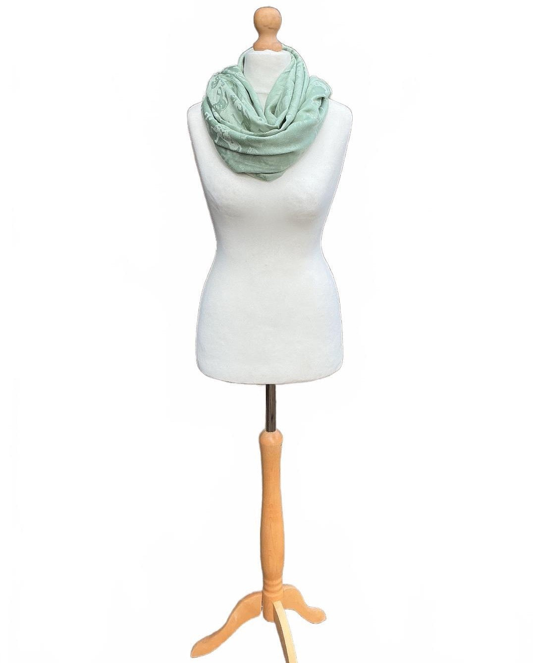 Paul Costelloe Dressage Women's Scarf Mint Green Jacquard Lightweight