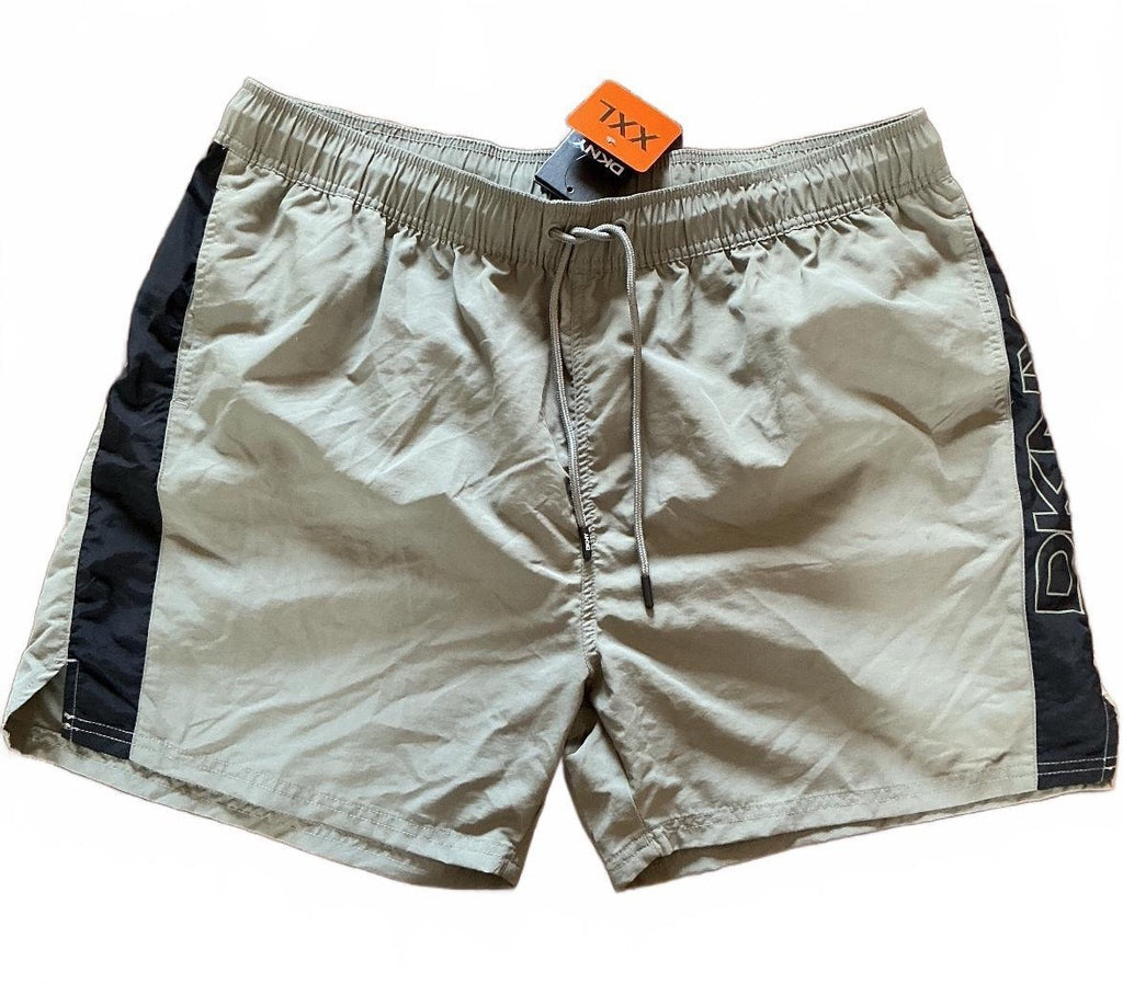 DKNY Men's Swim Shorts Size XXL Green Black Elastic Waist Drawstring