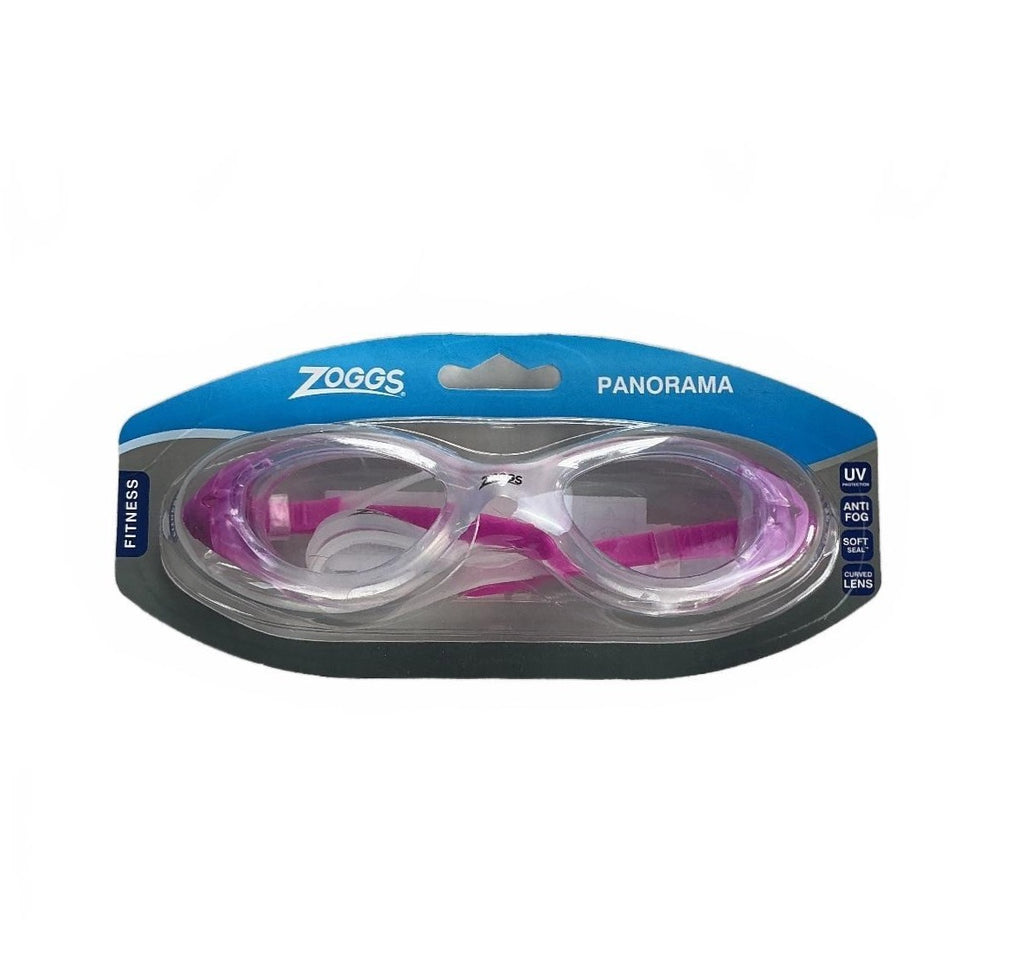 Zoggs Panorama Swimming Goggles New Pink Clear Lens Anti-Fog UV Protection