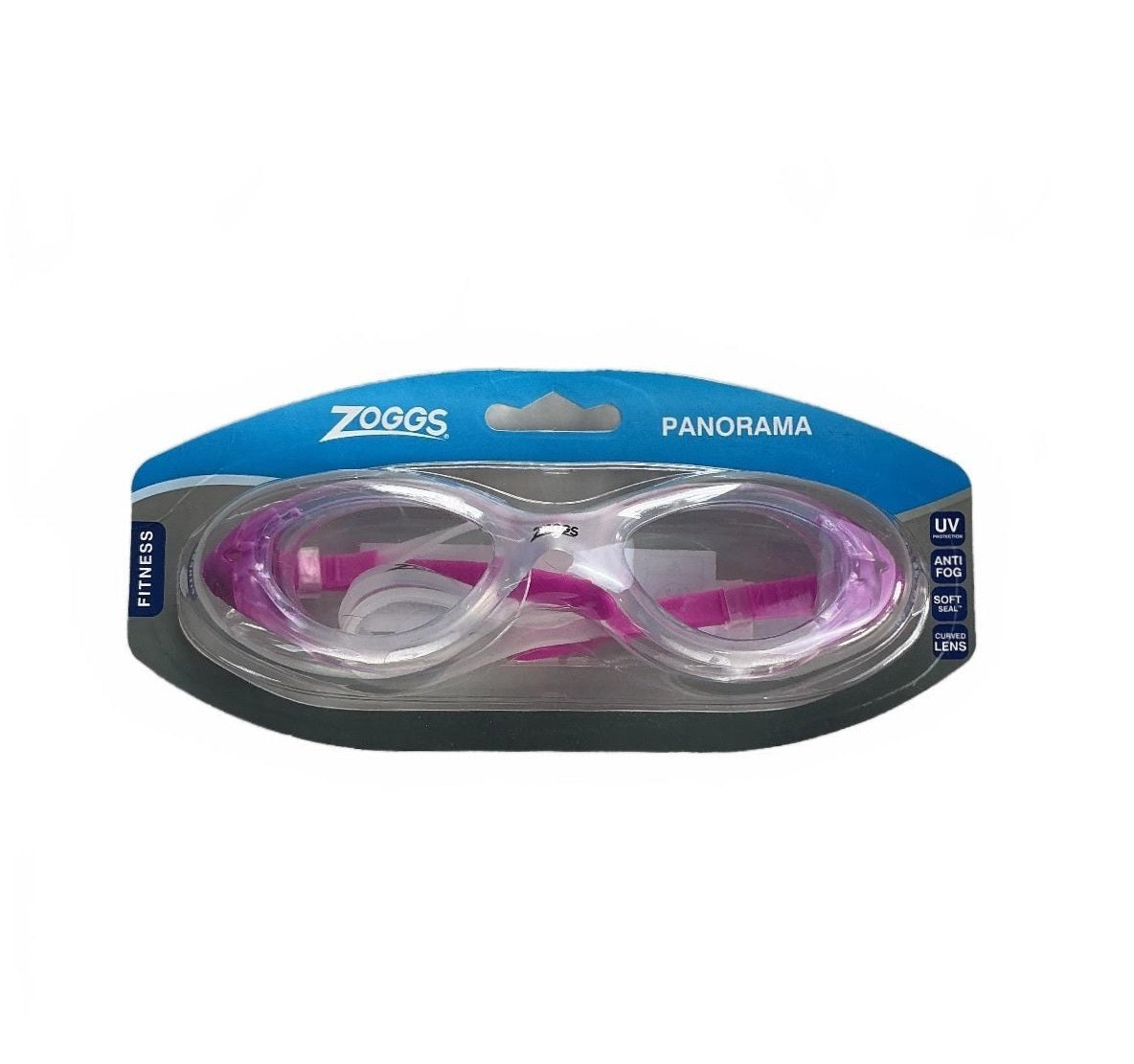 Zoggs Panorama Swimming Goggles New Pink Clear Lens Anti-Fog UV Protection