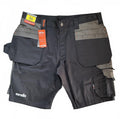 Scruffs Worker Plus Holster Shorts Men Size 36 Black Durable Lightweight