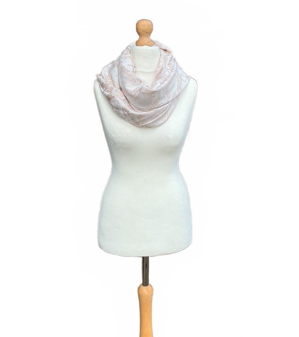 Paul Costelloe Dressage Women's Beige Horse Pattern Shawl Wrap Large Size