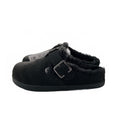 Sisttke Winter Clogs Women's Size 38/Uk 5 Black Suede Leather Faux Fur Lined