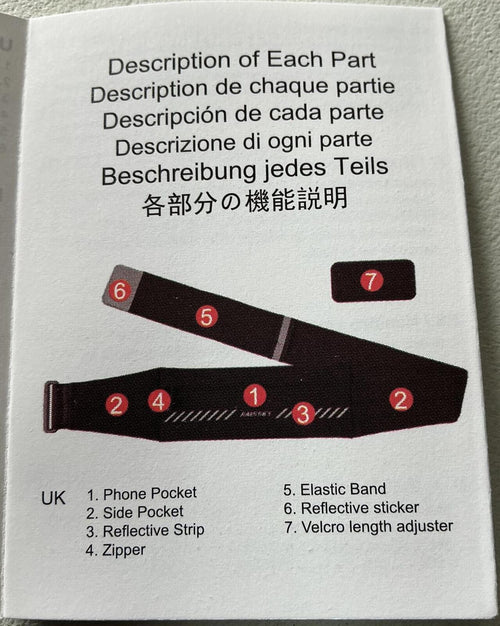 2*Haissky Adjustable Running Waist Belt with Phone Pocket and Reflective Strip