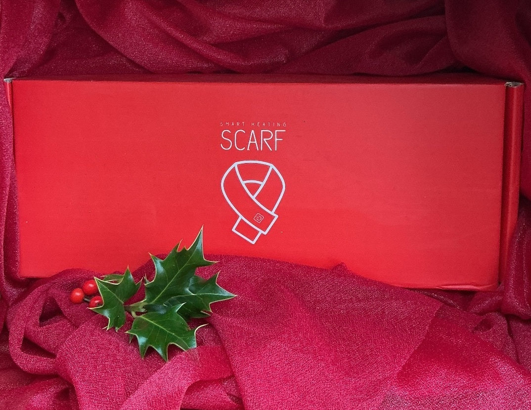 heated scarf Unisex Gray Heated USB Scarf with Power Bank Storage New
