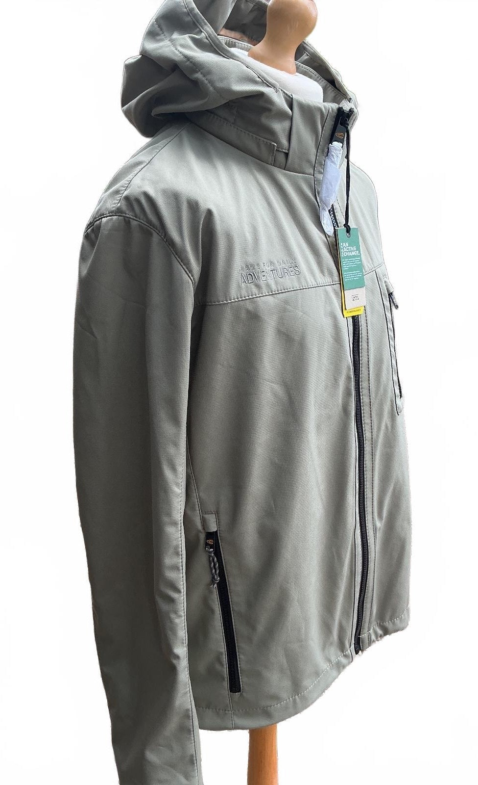 *NEW* camel active Men's Hooded Jacket Khaki Size XXL Lightweight Waterproof
