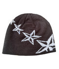 Corteiz "4 Starz" Beanie in black with a prominent white star graphic.