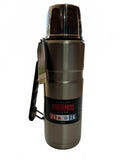 *NEW* Thermos 1.2L Vacuum Flask with Cup & Carry Handle - Silver/Black