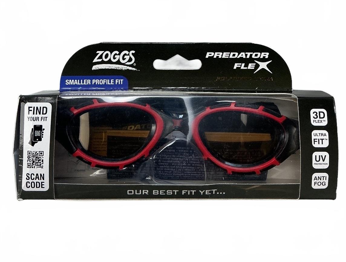 Zoggs Predator Flex Polarized Ultra Swimming Goggles Smaller Profile Fit Black
