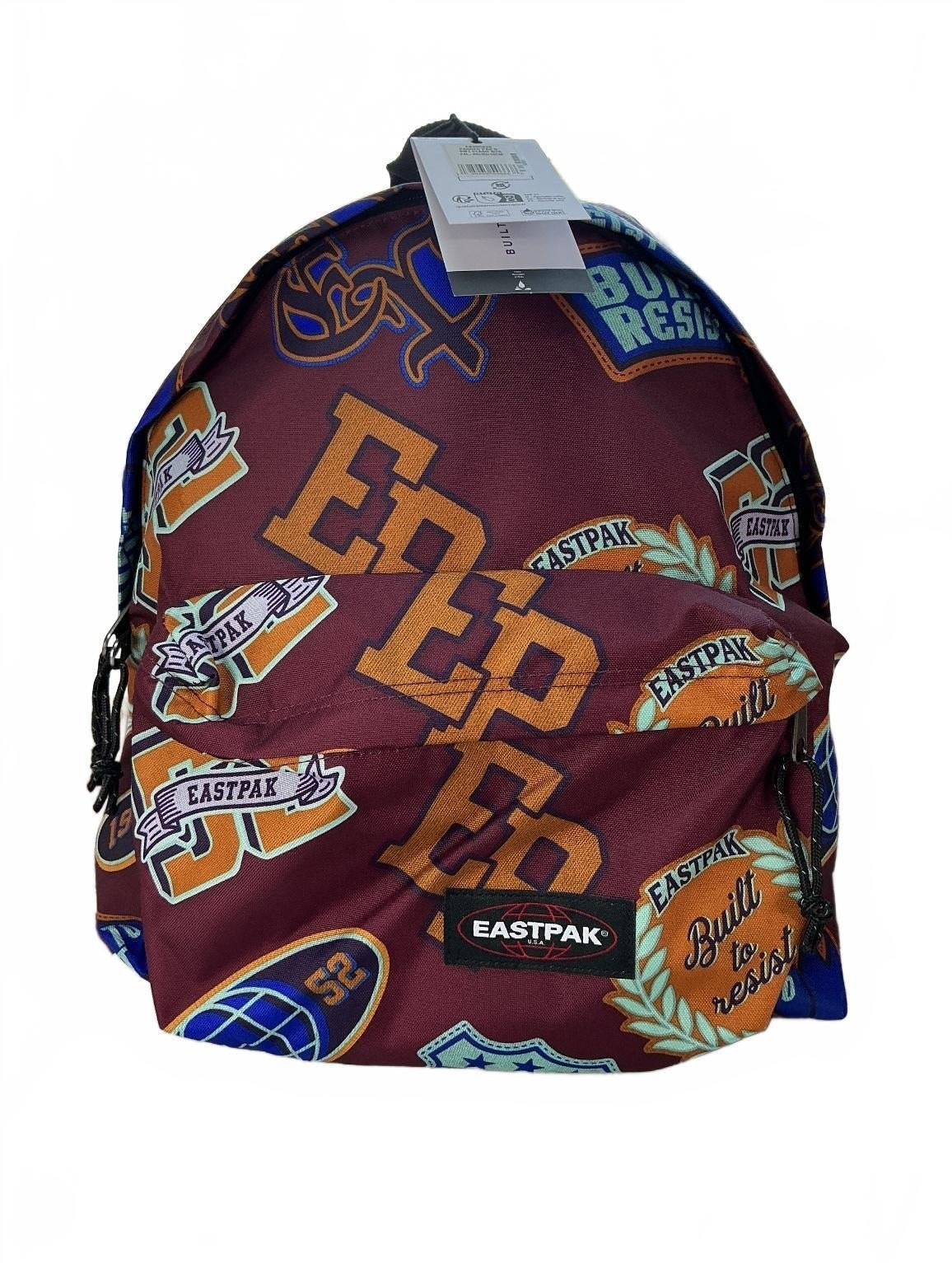 Eastpak Padded Pak'r Unisex 24L Burgundy Multi Logo Backpack