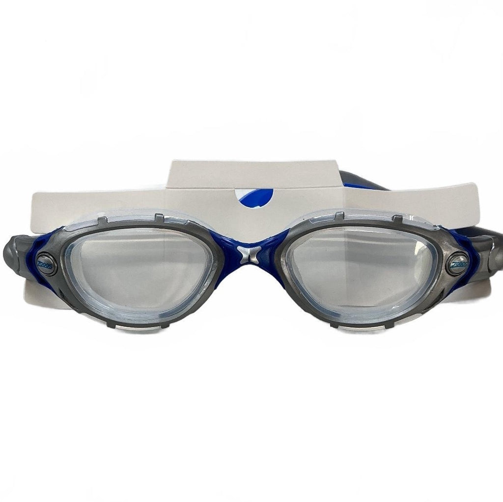 Zoggs Predator Flex Adult Swimming Goggles Blue Clear Lenses New Comfort Fit