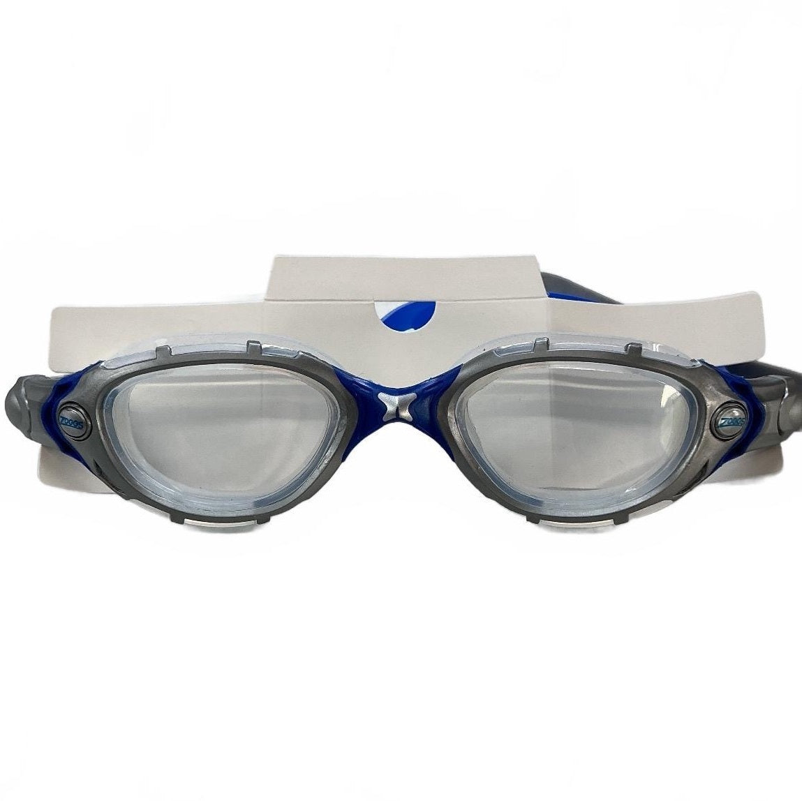 Zoggs Predator Flex Adult Swimming Goggles Blue Clear Lenses New Comfort Fit