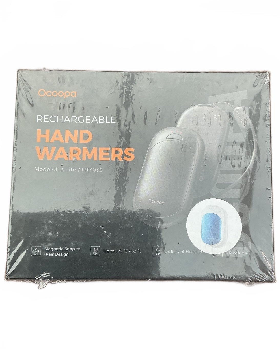 Ocoopa UT3 Lite Unisex Rechargeable Hand Warmers Magnetic Twins Blue Ultra Thin