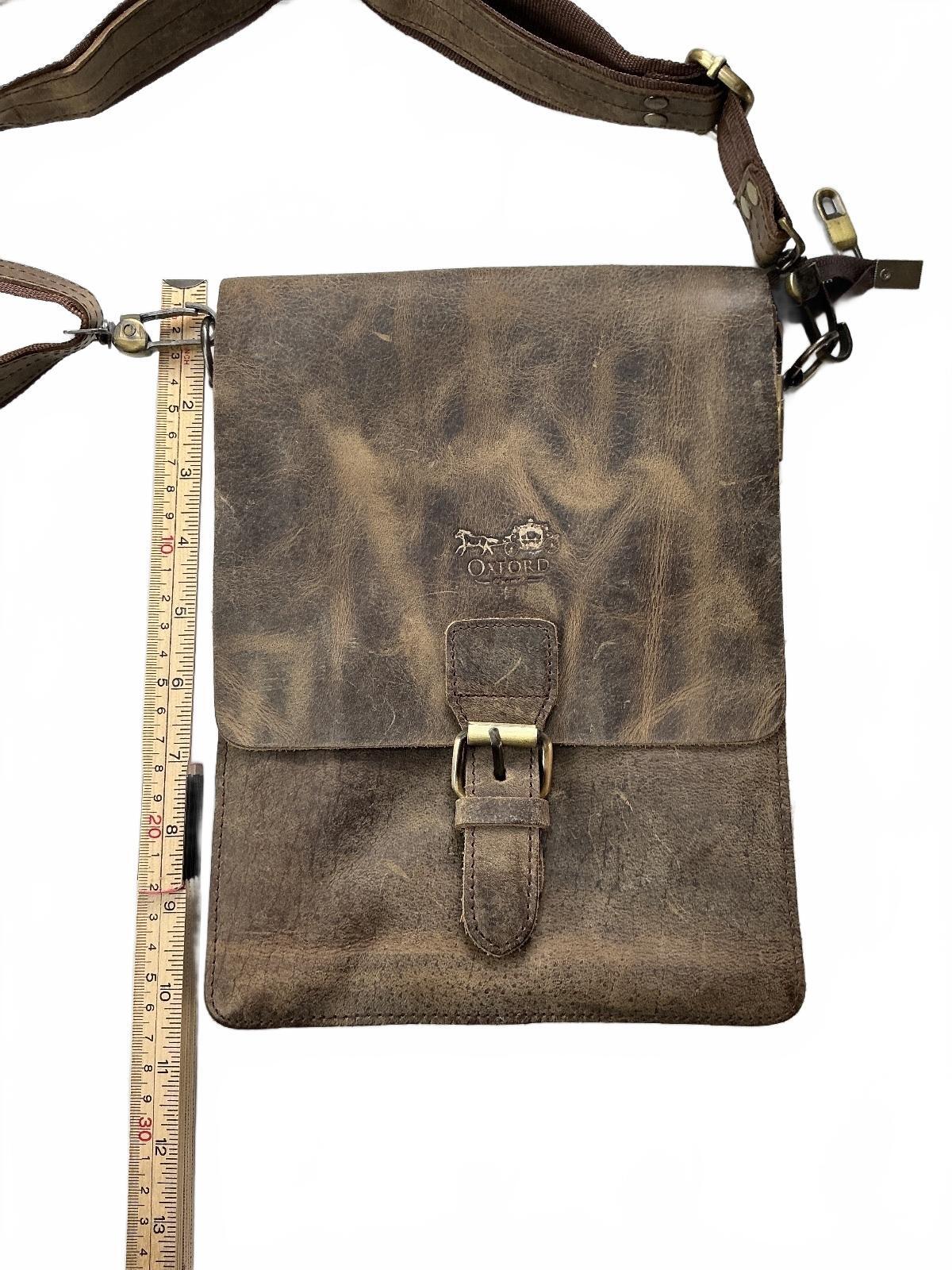 Oxford Chariot Bespoke Luxury Leather Crossbody Bag Brown Vintage Style