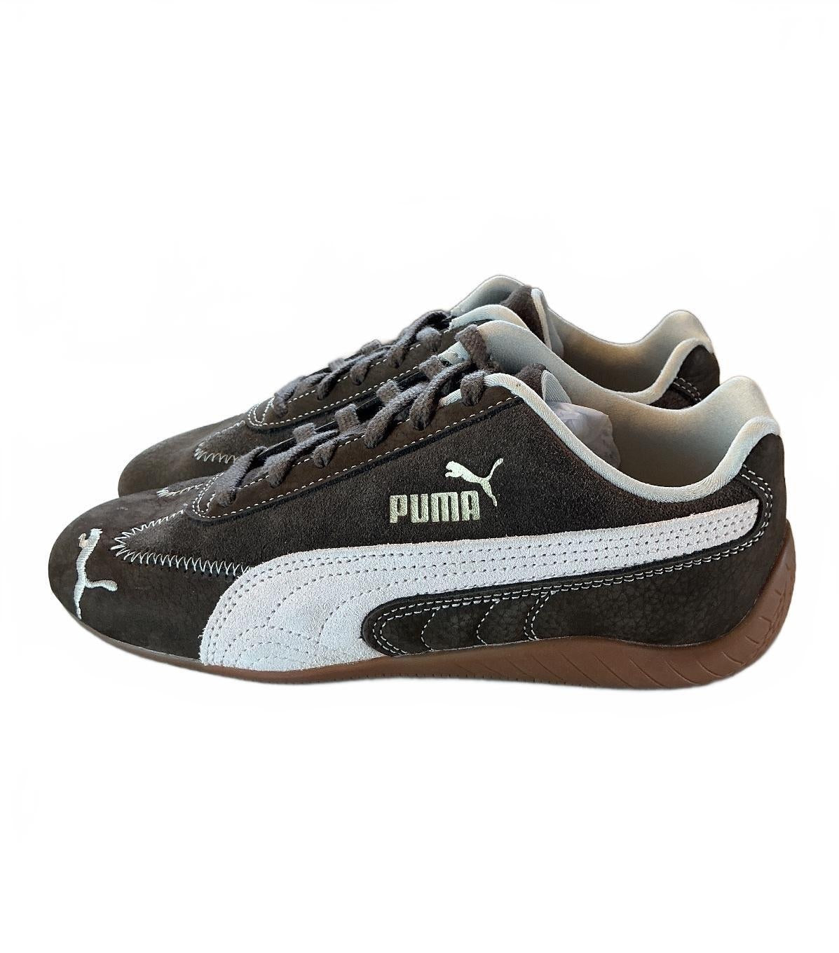 Puma Speedcat Wine Club Womens 3.5 Chocolate-Jasmine Flower Trainers Size 3.5Uk