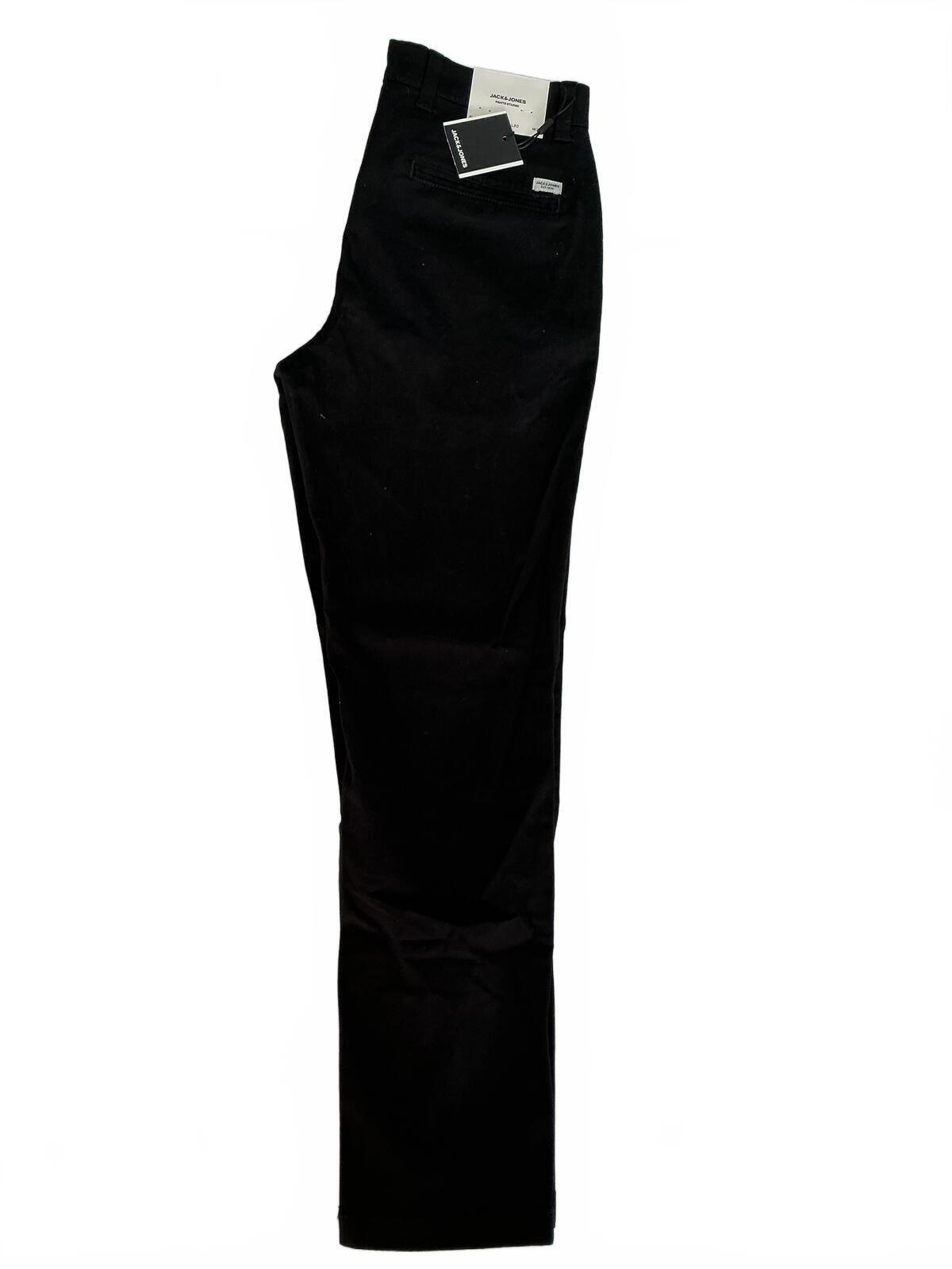 Jack and Jones Black Chino Trousers Slim 28/30 Casual Pants