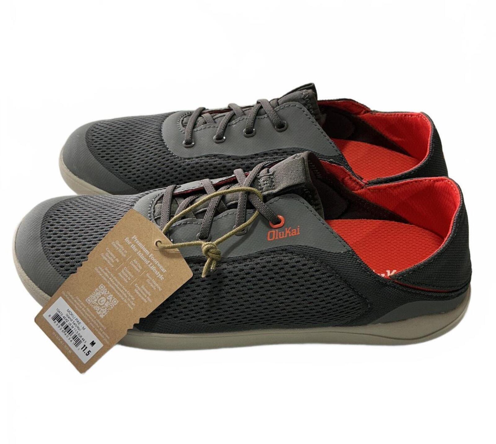 OluKai Moku Pae Men's Summer Vented Size 11.5 Comfortable Island Salt/Koi Shoes