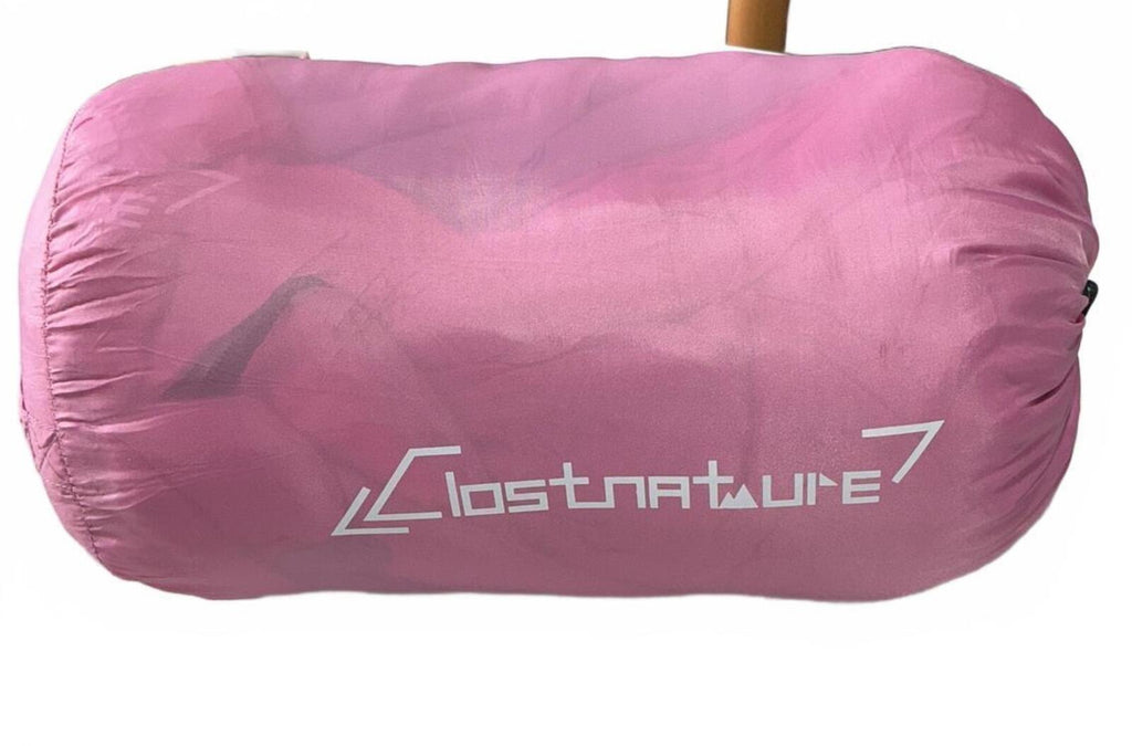 Lostnature7 Pink Rectangular Sleeping Bag 7'3" x 2'8" Comfortable Size