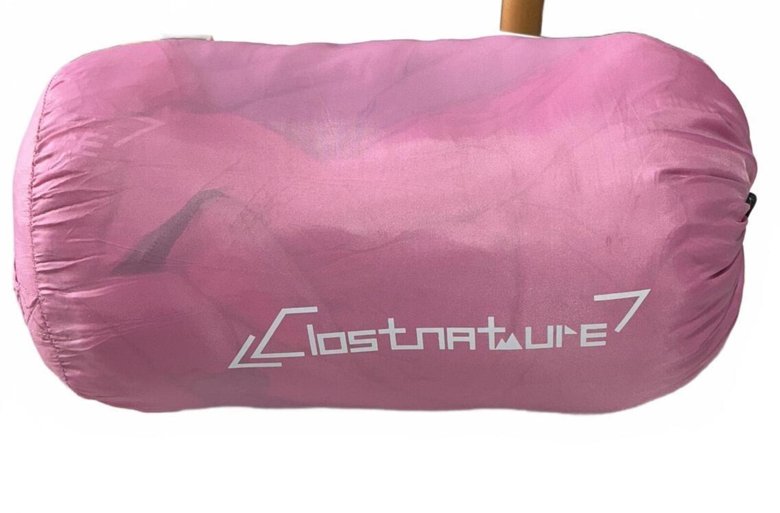 Lostnature7 Pink Rectangular Sleeping Bag 7'3" x 2'8" Comfortable Size