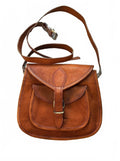Firu Handmade Brown Leather Crossbody Bag Size Medium