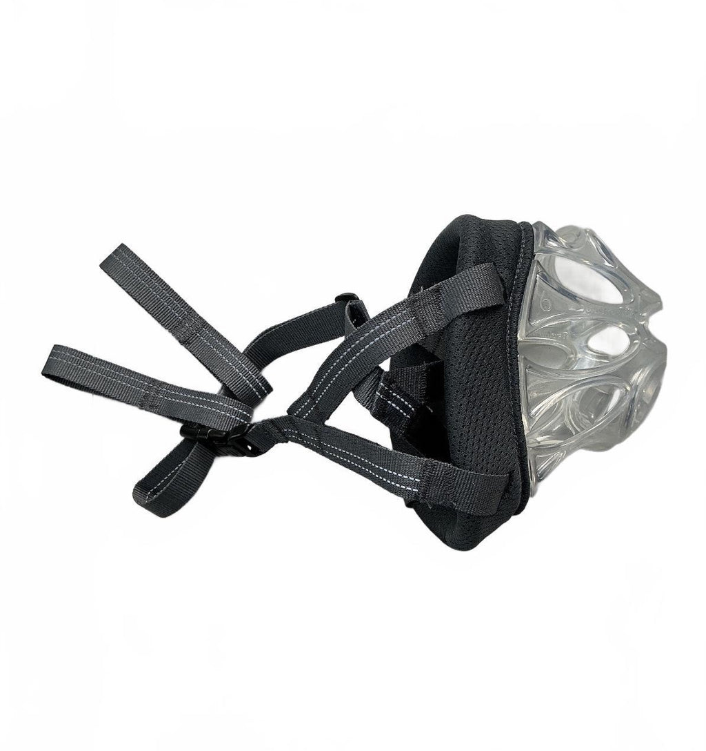 Baskerville Invisa Basket Black/Transparent Durable Dog Muzzle Size 6 Large