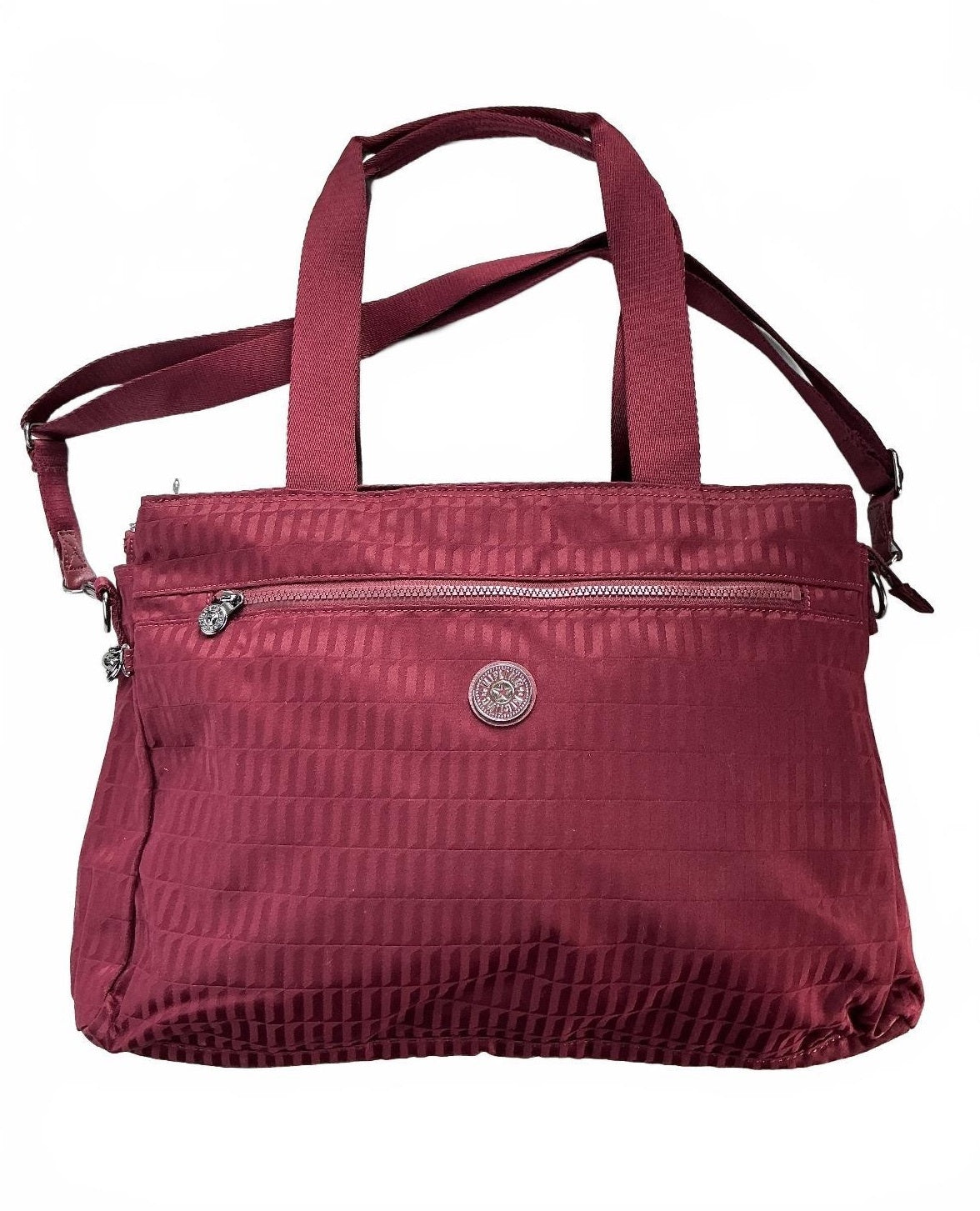 Kipling Elysia Work S Women Small Maroon Tile Jacquard Work Bag Laptop