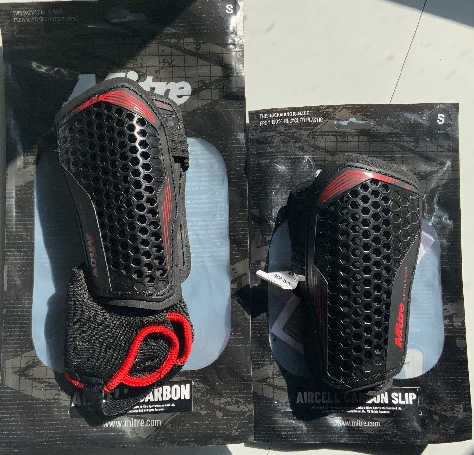 Mitre Aircell And Aircell Carbon Slip Shin Guards Size Small S Football