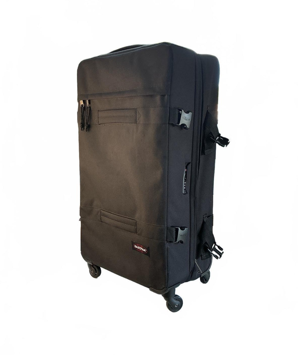 Eastpak Tranverz M Large Black Wheeled Travel Suitcase Luggage