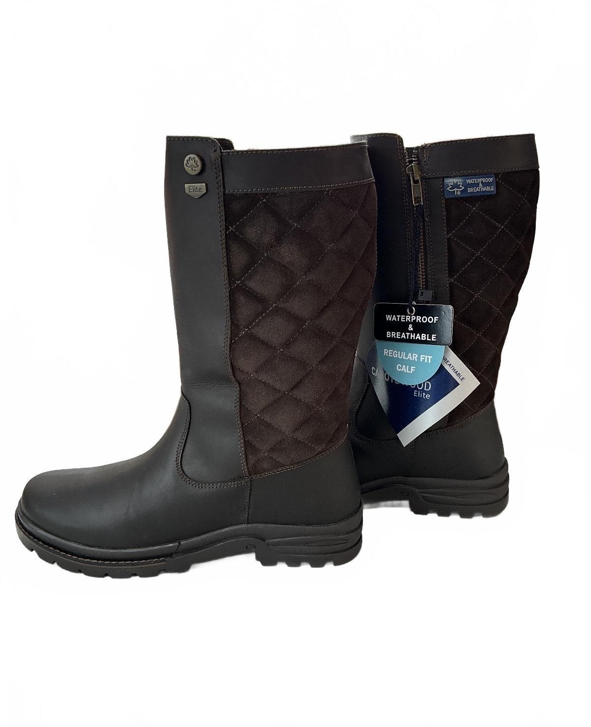 Cabot Elite Marlow Waterproof Breathable Women's Boot Size 8 Brown Quilted