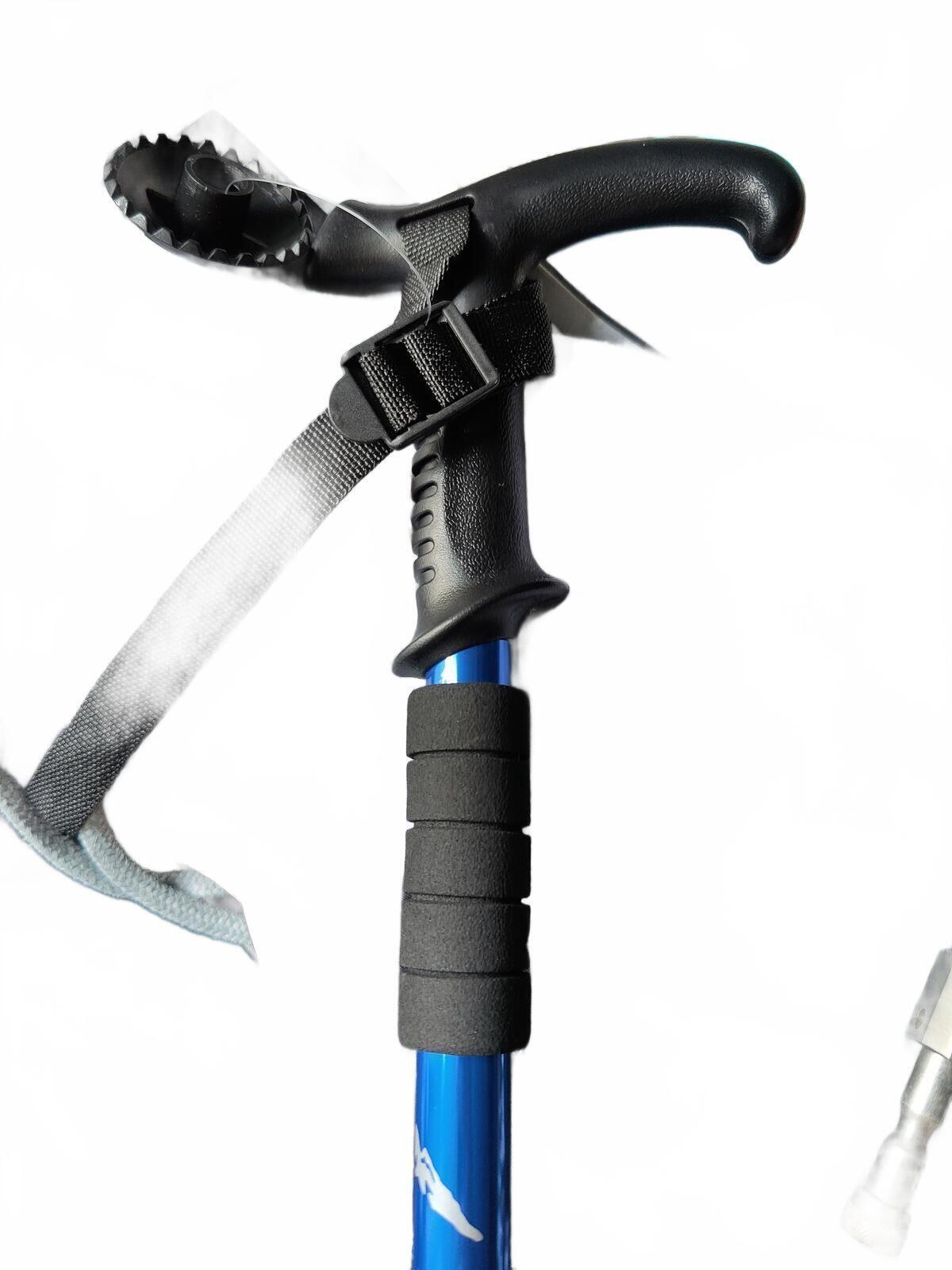 Pair of Cleye Adjustable Trekking Poles Blue Anti-Shock Hiking Sticks One Size